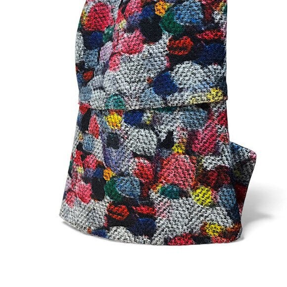 Damee Coat Abstract Painting 3 Button Half Black Half Multi XL Pockets Jacket - Picture 10 of 15